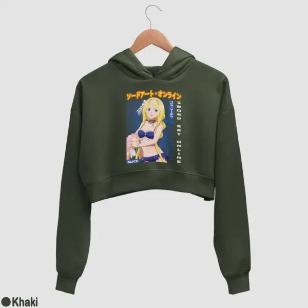 Alice Zuberg Women's Crop Hoodie - Image 10