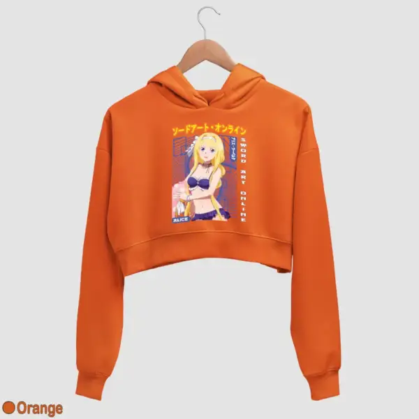 Alice Zuberg Women's Crop Hoodie - Image 12