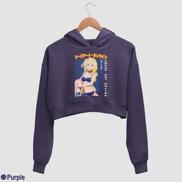 Alice Zuberg Women's Crop Hoodie - Image 15