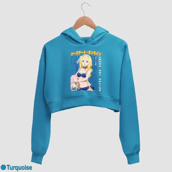 Alice Zuberg Women's Crop Hoodie - Image 17