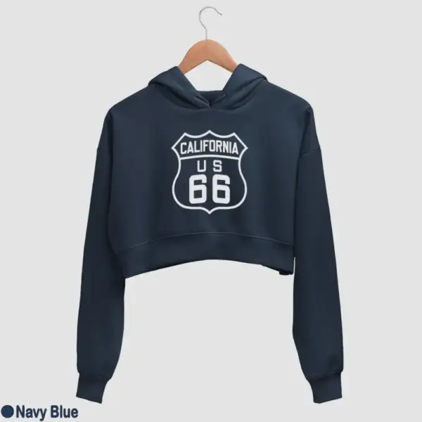 US 66 California Women's Crop Hoodie - Image 12