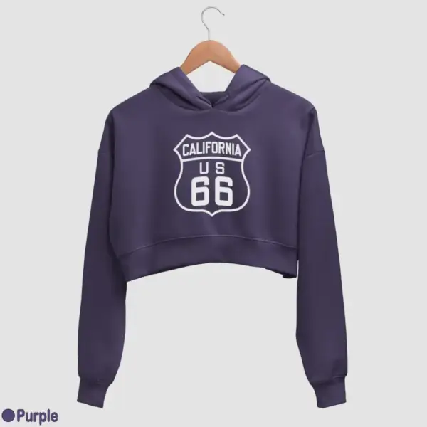 US 66 California Women's Crop Hoodie - Image 16