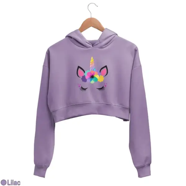 Unicorn Kawaii Women's Crop Hoodie - Image 10