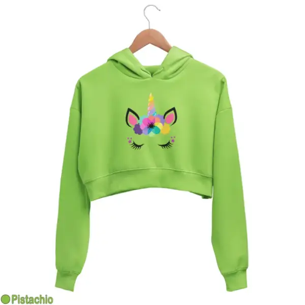 Unicorn Kawaii Women's Crop Hoodie - Image 14
