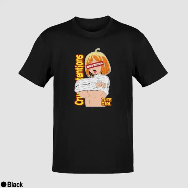 Waifu Material Cute Girl Men's T-Shirt - Image 2