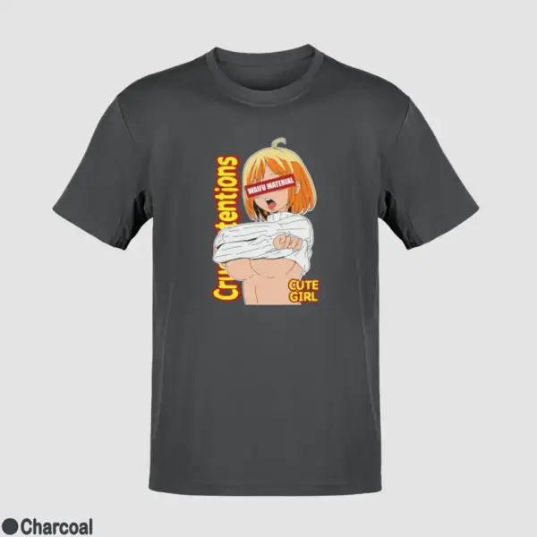 Waifu Material Cute Girl Men's T-Shirt - Image 7