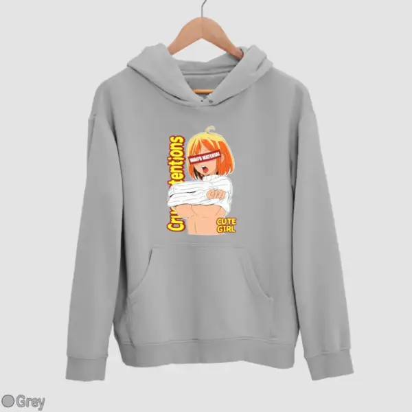 Waifu Material Cute Girl Men's Hoodie - Image 9