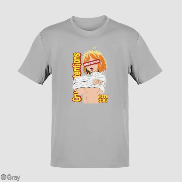 Waifu Material Cute Girl Men's T-Shirt - Image 9