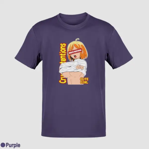 Waifu Material Cute Girl Men's T-Shirt - Image 15