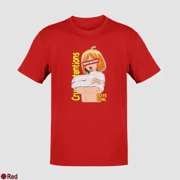 Waifu Material Cute Girl Men's T-Shirt - Image 16