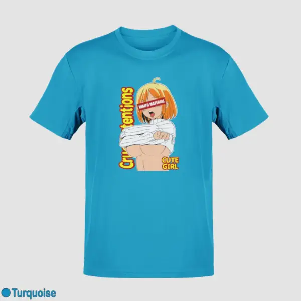 Waifu Material Cute Girl Men's T-Shirt - Image 17