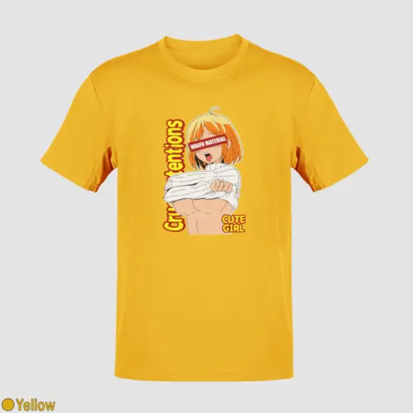 Waifu Material Cute Girl Men's T-Shirt - Image 19