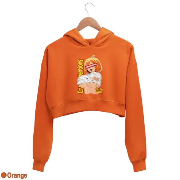Waifu Material Cute Girl Women's Crop Hoodie - Image 13