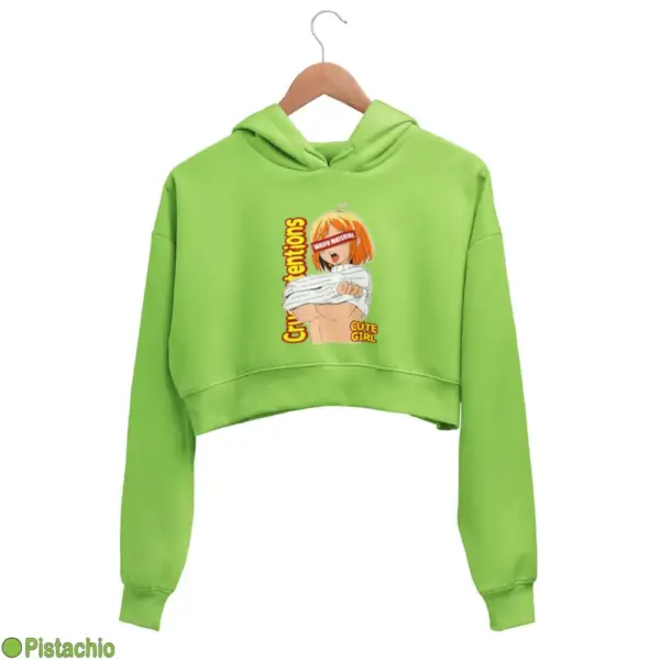 Waifu Material Cute Girl Women's Crop Hoodie - Image 15