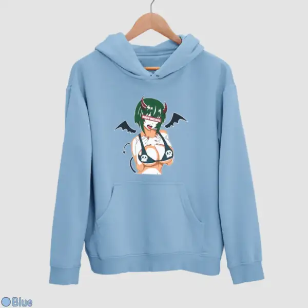 Waifu Material Evil Girl Men's Hoodie - Image 3