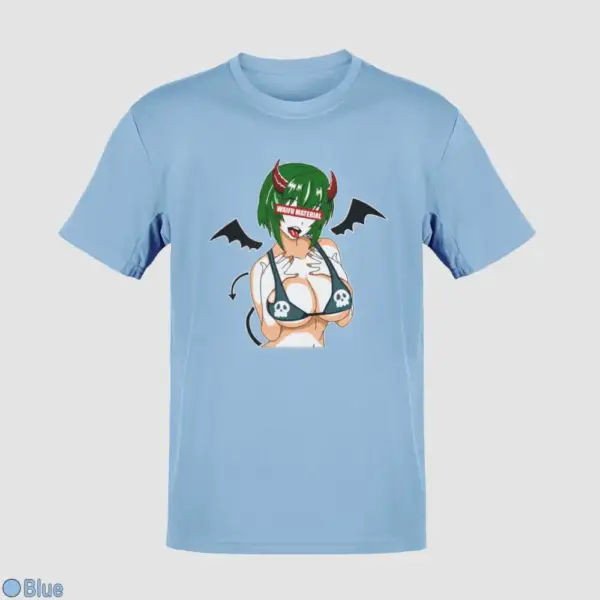 Waifu Material Evil Girl Men's T-Shirt - Image 3