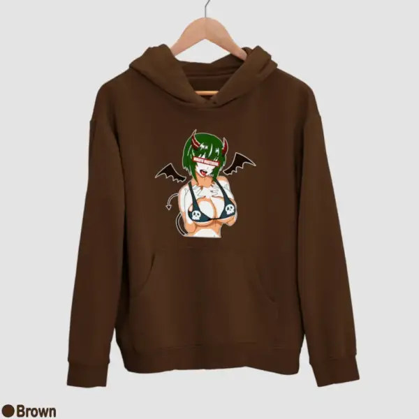 Waifu Material Evil Girl Men's Hoodie - Image 4