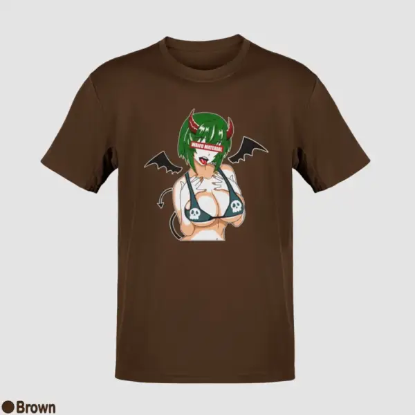 Waifu Material Evil Girl Men's T-Shirt - Image 4