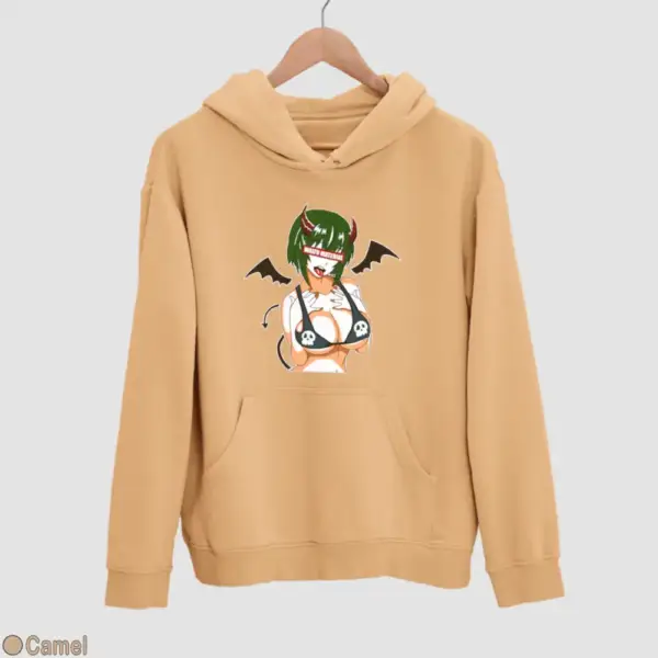 Waifu Material Evil Girl Men's Hoodie - Image 6