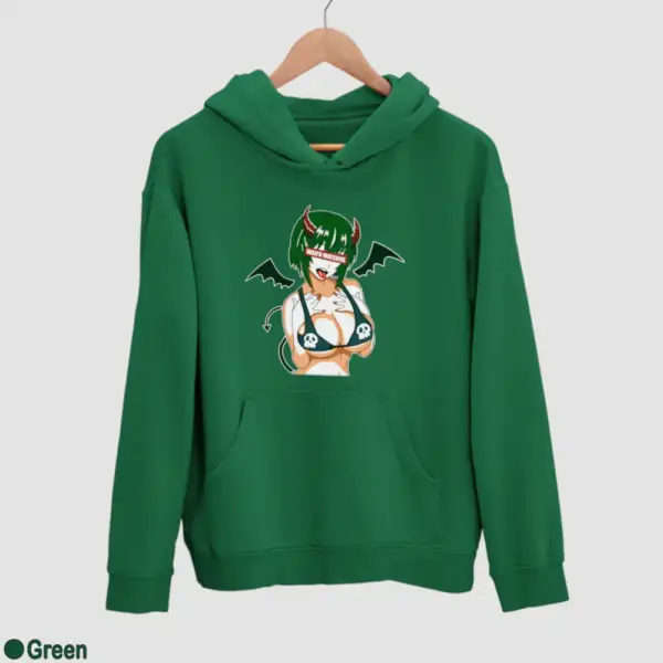 Waifu Material Evil Girl Men's Hoodie - Image 8