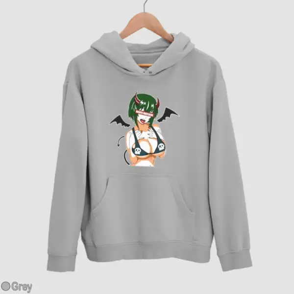 Waifu Material Evil Girl Men's Hoodie - Image 9