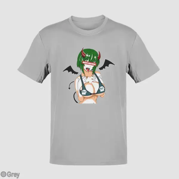 Waifu Material Evil Girl Men's T-Shirt - Image 9