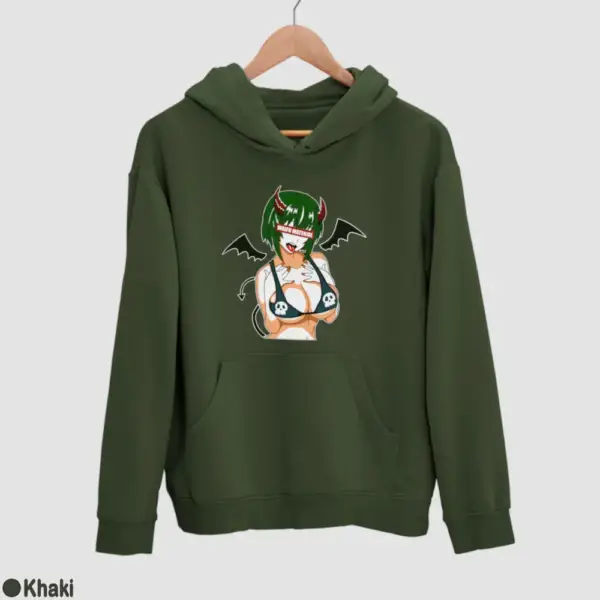 Waifu Material Evil Girl Men's Hoodie - Image 10