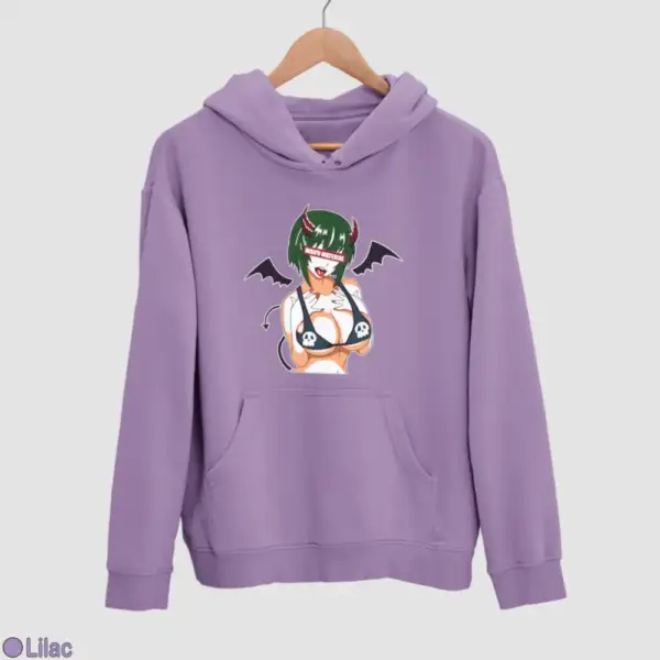 Waifu Material Evil Girl Men's Hoodie - Image 11