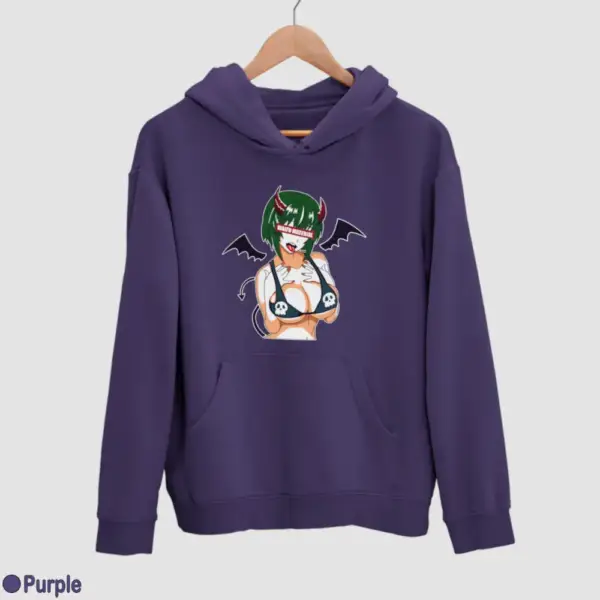 Waifu Material Evil Girl Men's Hoodie - Image 15