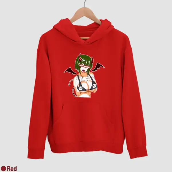 Waifu Material Evil Girl Men's Hoodie - Image 16