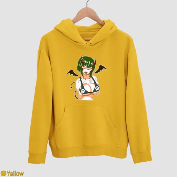 Waifu Material Evil Girl Men's Hoodie - Image 19