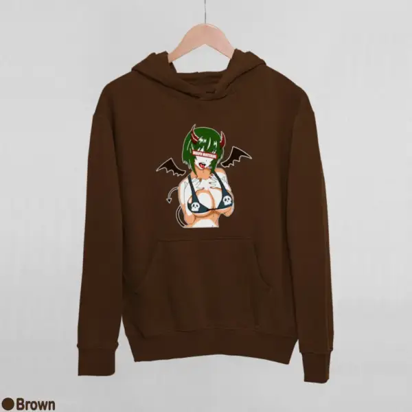 Waifu Material Evil Girl Women's Hoodie - Image 4