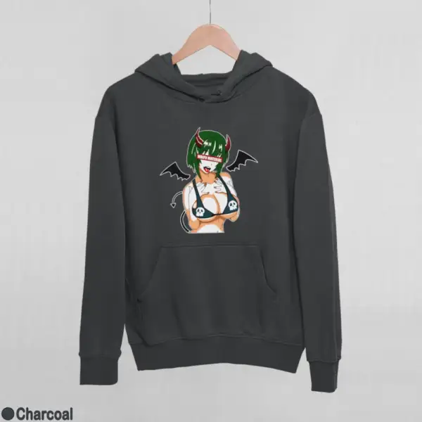 Waifu Material Evil Girl Women's Hoodie - Image 7