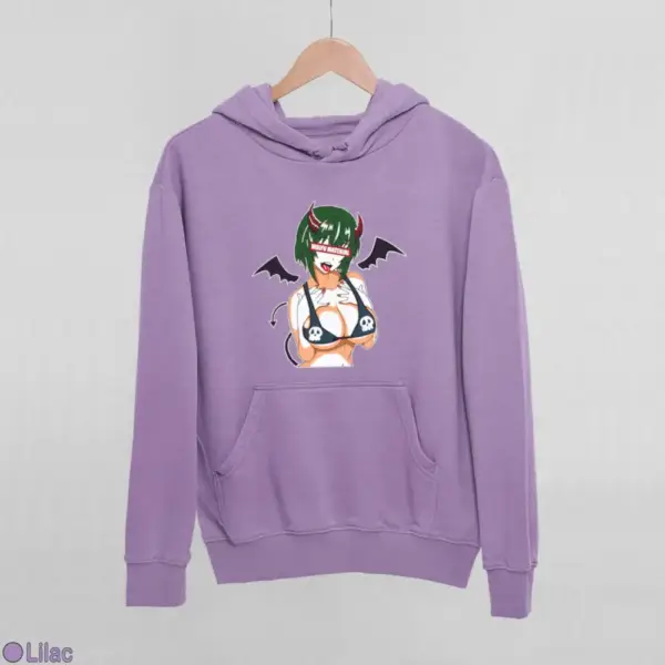 Waifu Material Evil Girl Women's Hoodie - Image 11