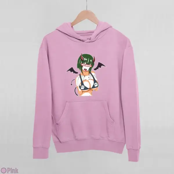 Waifu Material Evil Girl Women's Hoodie - Image 14