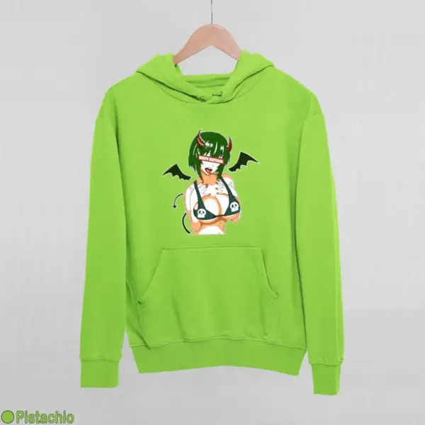 Waifu Material Evil Girl Women's Hoodie - Image 15
