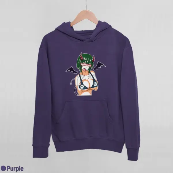 Waifu Material Evil Girl Women's Hoodie - Image 16