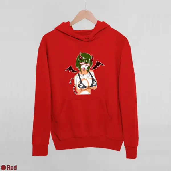 Waifu Material Evil Girl Women's Hoodie - Image 17