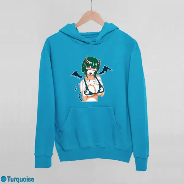 Waifu Material Evil Girl Women's Hoodie - Image 18
