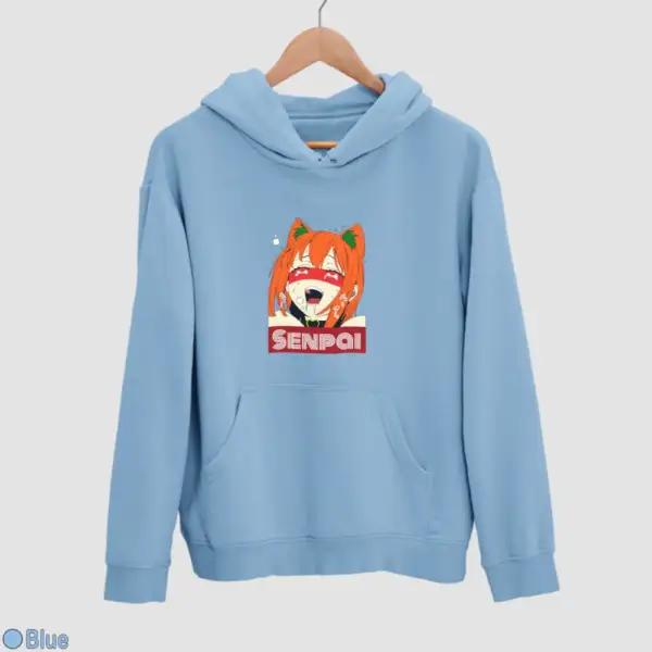 Waifu Material Senpai Girl Men's Hoodie - Image 2