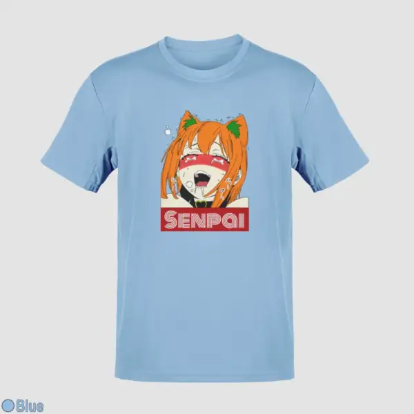 Waifu Material Senpai Girl Men's T-Shirt - Image 3