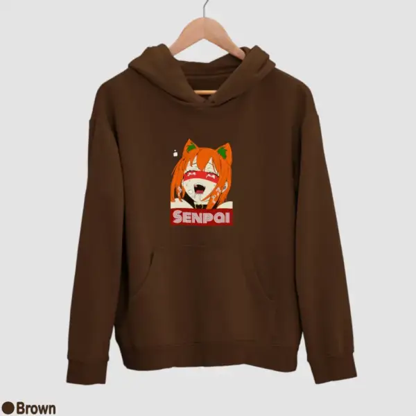 Waifu Material Senpai Girl Men's Hoodie - Image 3