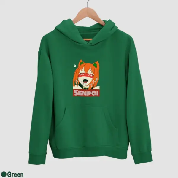 Waifu Material Senpai Girl Men's Hoodie - Image 7