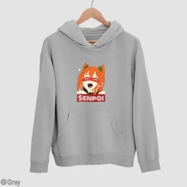 Waifu Material Senpai Girl Men's Hoodie - Image 8