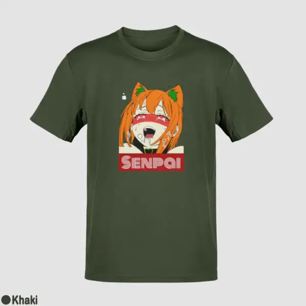 Waifu Material Senpai Girl Men's T-Shirt - Image 10