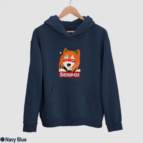 Waifu Material Senpai Girl Men's Hoodie - Image 11