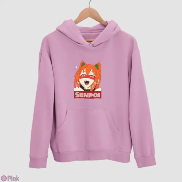 Waifu Material Senpai Girl Men's Hoodie - Image 13