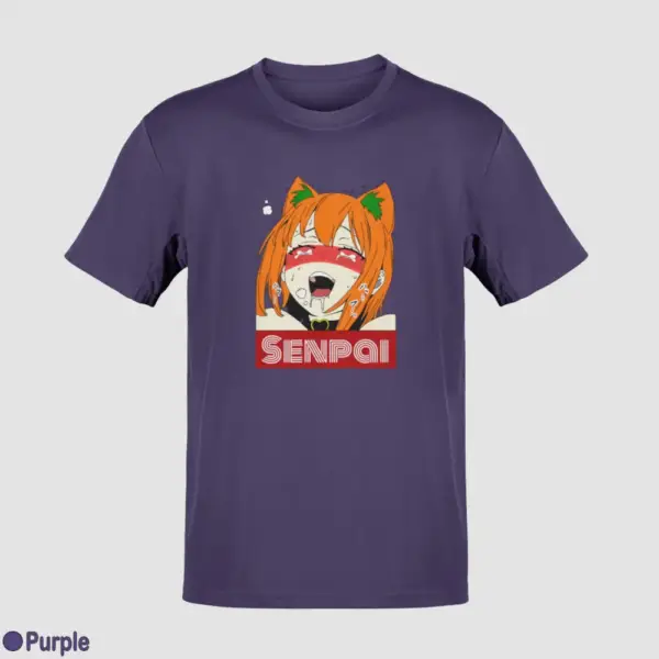 Waifu Material Senpai Girl Men's T-Shirt - Image 15