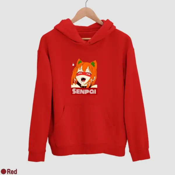 Waifu Material Senpai Girl Men's Hoodie - Image 16