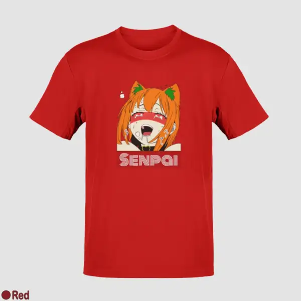 Waifu Material Senpai Girl Men's T-Shirt - Image 16